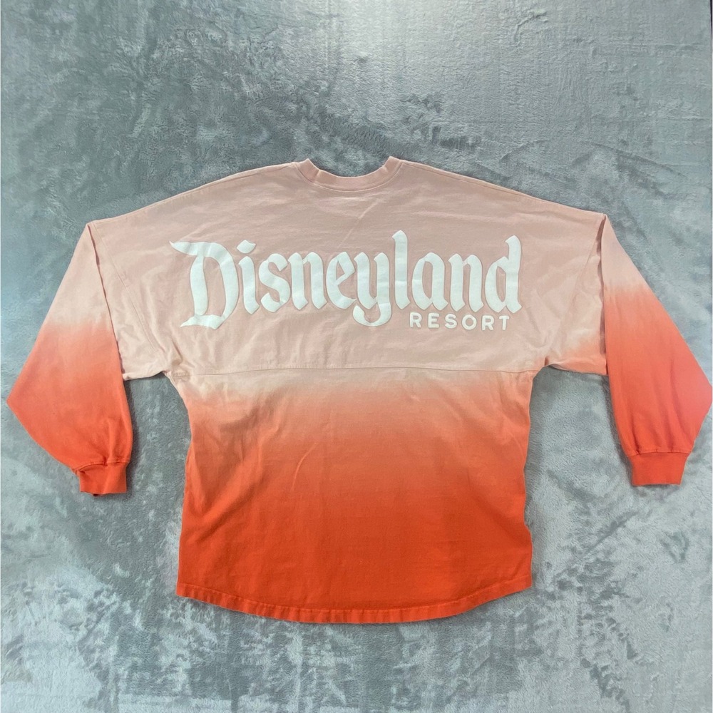 Disney Spirit Jersey Disneyland Resort Unisex Large Orange Ombre Good Puff Print